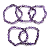 Natural Amethyst Bead Stretch Bracelets BJEW-K213-23-1
