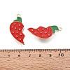 Alloy with Enamel Split Pendants PALLOY-Q466-05G-02-4