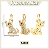12Pcs Brass Micro Pave Cubic Zirconia Charms KK-GA0002-53-2