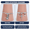 12Pcs 925 Sterling Silver Beads STER-DR0001-25C-5