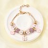 Alloy Enamel European Beads Charm Bracelets BJEW-F495-01G-1