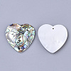 Single-Sided Natural Abalone Shell/Paua Shell Pendants X-SSHEL-N034-16-2