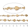 Hammered 304 Stainless Steel Triangle & Moon Link Chains SA-CBA21A8-01G-03-2