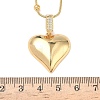 304 Stainless Steel Micro Pave Clear Cubic Zirconia Pendant Necklaces for Women NJEW-Z103-01G-04-5