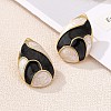 Zinc Alloy Enamel Stud Earrings FS-WG34E84-01-5