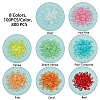 SUPERFINDINGS 700Pcs 7 colors Transparent Acrylic Linking Rings TACR-FH0001-08-3