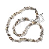 Natural Supper 7 Rutilated Quartz Chip Beaded Necklaces for Men Women NJEW-G159-01V-4