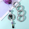 5Pcs Ring Food Grade Eco-Friendly Silicone Focal Beads JX894O-7