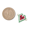 Glass Seed Beaded Watermelon Heart Links Connector Charms PALLOY-MZ01142-2