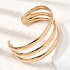 Boho 304 Stainless Steel 3-Line Cuff Bangles SA-CBA1E89-01A-G-3