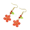 Glass & Acrylic & Natural Malaysia Jade Dangle Earrings EJEW-MZ00735-5