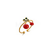 Fruit 304 Stainless Steel Enamel Cuff Open Rings WGD941B-02-2