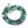Natural Striped Agate/Banded Agate Beads Strands G-G582-6mm-58-2