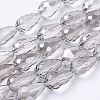 Electroplate Glass Beads Strands X-EGLA-D015-15x10mm-34-3