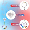 4Pcs 4 Style Butterfly & Heart Crystals Chandelier Suncatchers Prisms Chakra Hanging Pendant AJEW-CF0001-17-3