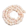 Natural Pink Shell Beads Strands X-SSHEL-L016-19-3
