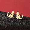 Stainless Steel Small Animal Stud Earrings for Women PW-WG5B49B-25-1