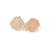 Natural Cherry Blossom Agate Column Charms with Rack Plating Brass Loops G-G110-04A-01-5