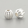 925 Sterling Silver Corrugated Beads STER-S002-14-5mm-2