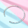 Brass Open Cuff Bangles for Women BJEW-G736-12P-01-5