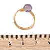 Natural Amethyst Cuff Open Rings RJEW-JR01071-02-5