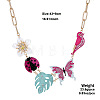 Spring Summer Acrylic Rhinestone Pendant Bib Necklaces for Women WG872E8-02-2