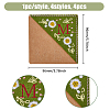 4Pcs 4 Styles Season Theme Non-woven Felt Embroidery Corner Bookmarks FIND-HY0002-47A-2
