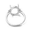 Adjustable 925 Sterling Silver Ring Components STER-K179-40P-3