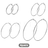 4 Pairs 4 Styles Stainless Steel Hoop Earrings EJEW-YW0001-14P-1
