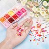 SUNNYCLUE 2700Pcs 10 Colors Flat Round Handmade Polymer Clay Beads CLAY-SC0001-33A-3
