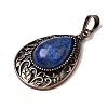 Dyed Natural Lapis Lazuli Pendants G-A297-05R-12-2
