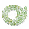 Frosted Spray Painted Glass Beads Strands GLAA-N035-03D-C02-2