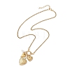 Heart Stainless Steel Locket Pendant Necklaces with Shell Pearl for Women NJEW-JN05954-3