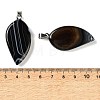 Dyed & Heated Natural Black Banded Agate Pendants GG-CBACB71-05P-03-3
