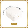 2Pcs PU Leather Necklace Pendant Gift Boxes LBOX-CL0001-01-2
