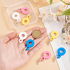 8Pcs 4 Colors Silicone Straw Pendants FIND-GO0003-51-3