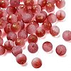 Frosted Transparent Glass Beads GLAA-A045-04J-2