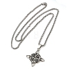 201 Stainless Steel Pendant Necklaces NJEW-G118-02AS-3