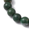 Round Natural African Jade Beads Stretch Bracelets for Women BJEW-JB11404-3