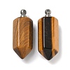 Natural Tiger Eye Perfume Bottle Pendants G-H332-09P-02-1