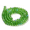 Transparent Electroplate Glass Beads Strands GLAA-F029-2mm-D03-2