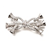925 Sterling Silver Micro Pave Clear Cubic Zirconia Fold Over Clasps STER-B006-09P-1