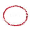 7Pcs 7 Styles Faceted Frosted Glass Beaded Stretch Bracelets for Women BJEW-JB10187-3