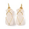 Natural Quartz Crystal Pendants G-K338-30G-08-1