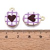 Valentine's Day Printed Alloy Pendants PALLOY-SZC0008-05G-3
