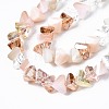 Electroplate Glass Beads Strands X-EGLA-N002-06I-3