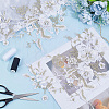 2Pcs 3D Flower Beading Polyster Embroidery Ornaments Accessories DIY-CY0003-64A-4