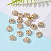 Apetalous Half Round/Dome Brass Micro Pave Cubic Zirconia Bead Caps X-ZIRC-D062-G-6
