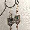 Alloy Rhinestone Dangle Earrings FS-WGCEAE4-01-3