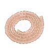 Transparent Frosted Glass Beads Strands GLAA-N072-01A-A06-2